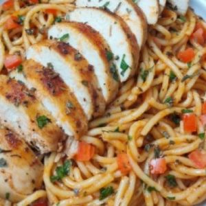 Gampang Bikinnya, Ini Resep Grilled Chicken Spaghetti