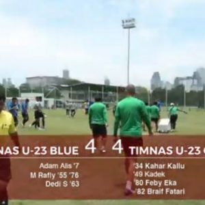 Internal Game Timnas Indonesia U-23 Cetak Delapan Gol