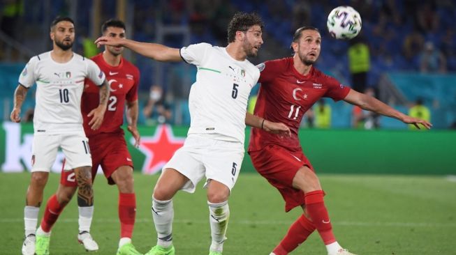 Euro 2020: Italia Gagal Tembus Pertahanan Berlapis Turki di Babak Pertama