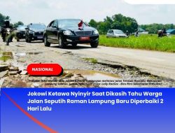 Jokowi Ketawa Nyinyir Saat Dikasih Tahu Warga Jalan Seputih Raman Lampung Baru Diperbaiki 2 Hari Lalu