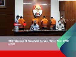 KPK Tetapkan 10 Tersangka Korupsi ‘Ketok Palu’ DPRD Jambi