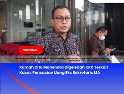 Rumah Dito Mahendra Digeledah KPK Terkait Kasus Pencucian Uang Eks Sekretaris MA