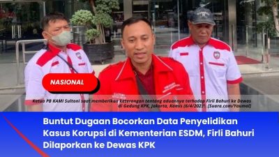 Buntut Dugaan Bocorkan Data Penyelidikan Kasus Korupsi di Kementerian ESDM, Firli Bahuri Dilaporkan ke Dewas KPK