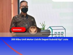 200 Ribu Unit Motor Listrik Dapat Subsidi Rp7 Juta