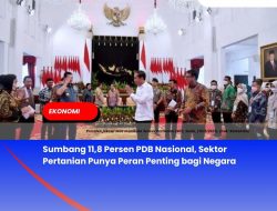 Sumbang 11,8 Persen PDB Nasional, Sektor Pertanian Punya Peran Penting bagi Negara