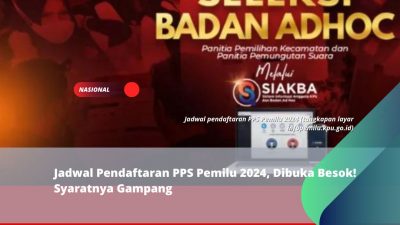 Jadwal Pendaftaran PPS Pemilu 2024, Dibuka Besok! Syaratnya Gampang