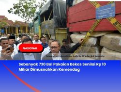Sebanyak 730 Bal Pakaian Bekas Senilai Rp 10 Miliar Dimusnahkan Kemendag
