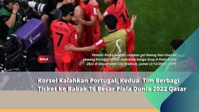 Kalahkan Portugal, Korea Selatan Melaju ke Babak 16 Besar Piala Dunia 2022 Qatar